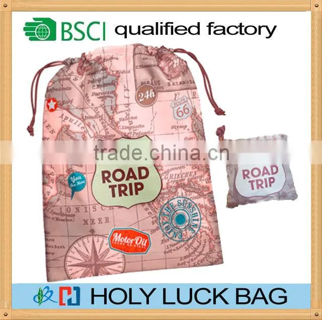 Hot selling foldable custom drawstring bags