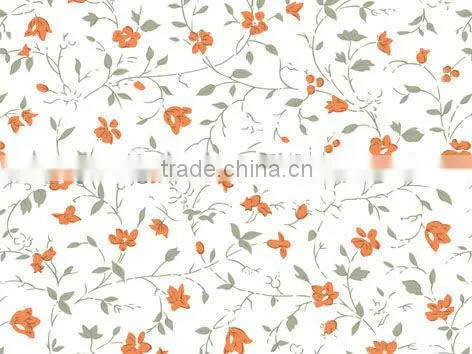 WallFace orange silver flower Design PVC wallcovering decor P1048-2