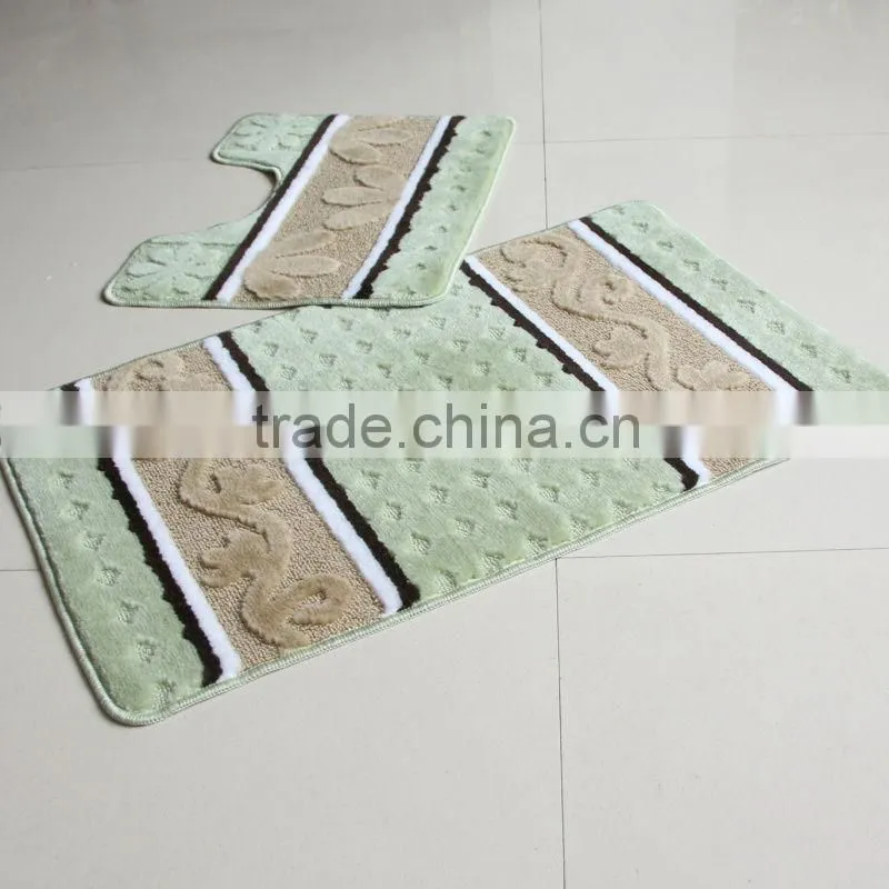 PP material washroom mat with 2pcs