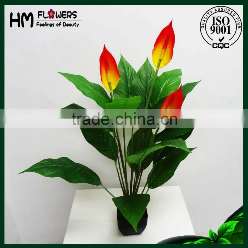 artificial peace lily flower artificial flower pot