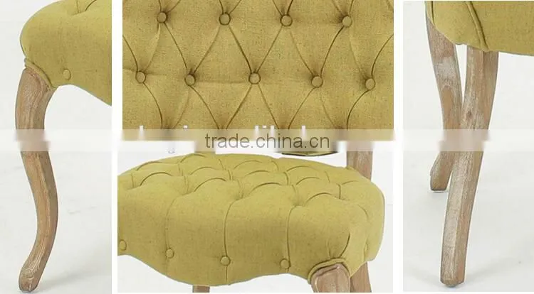 Classic New design button Fabric side chair/ Wedding chair/Coffee chair (CH-273-OAK )