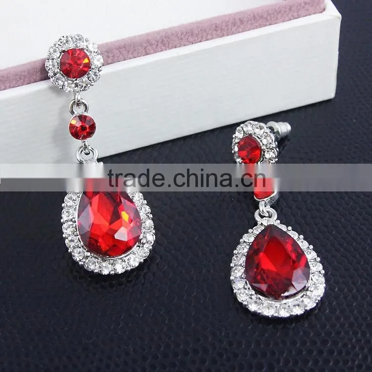 Luxe Drip Shape Earrings,Rhinestone Earring For Lady Decoration