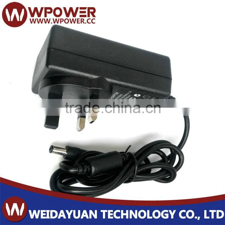 9V 2A Power Supply Barrel type right angle connector 5.5X2.5mm/5.5X2.1mm with CE FCC SAA C-tick RoHS certificates