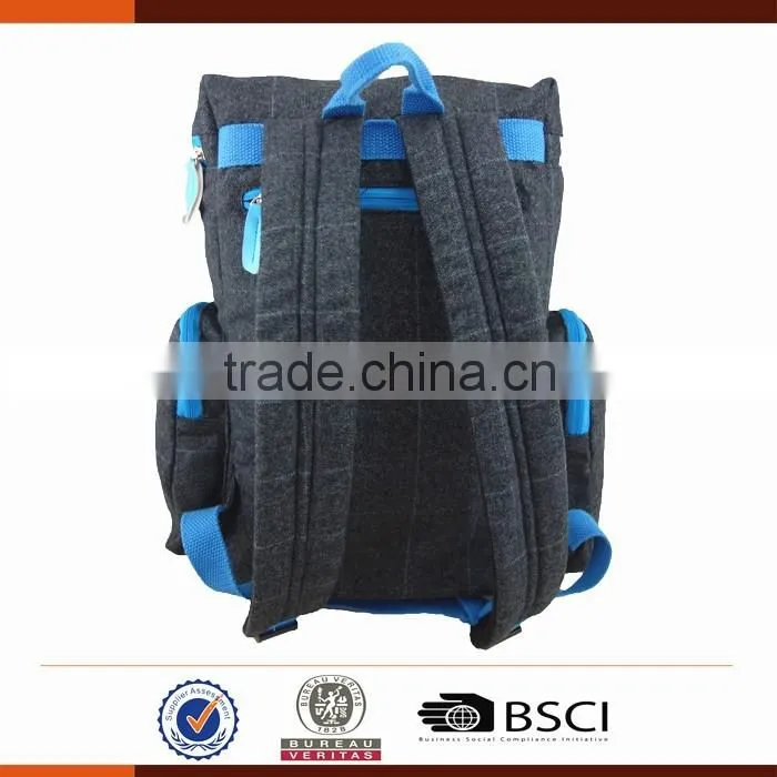 Customizable Plain Cotton Square Backpack College Bag