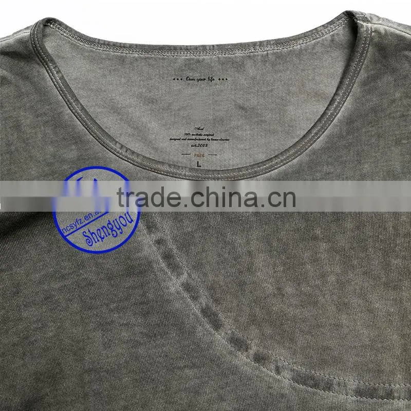 2015 China supplier custom long sleeve mens print t-shirt wholesale clothing