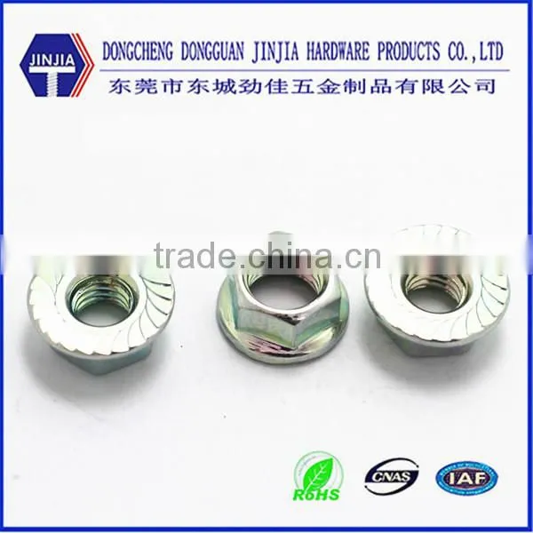 colored zinc knurled flange nut