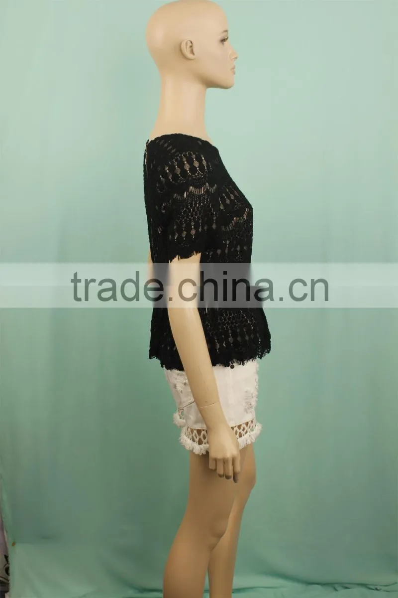 2016 S/S ladies tops dubai designer casual tops elegant lace tops blouses
