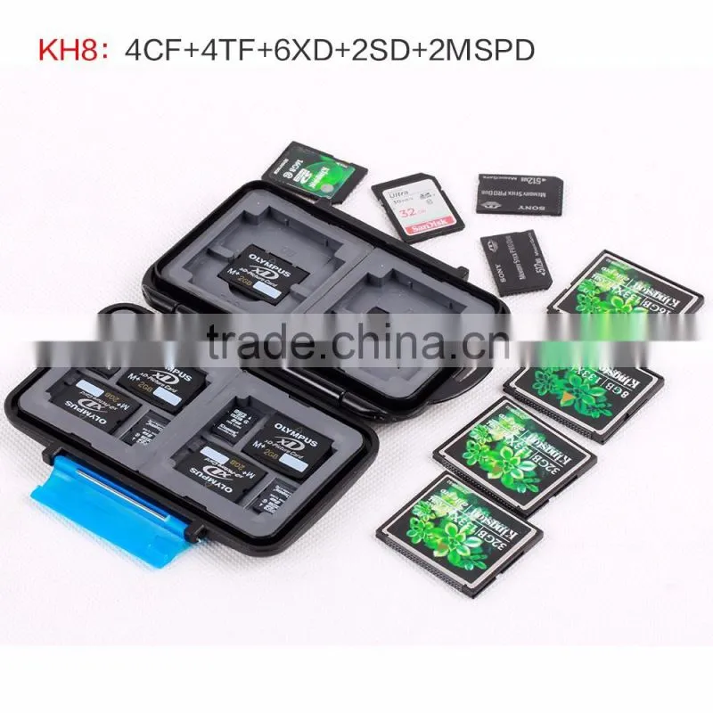 LYNCA KH8-1 Water-Resistant Anti-shock Memory Card Case Holder for 4CF+8SD Cards