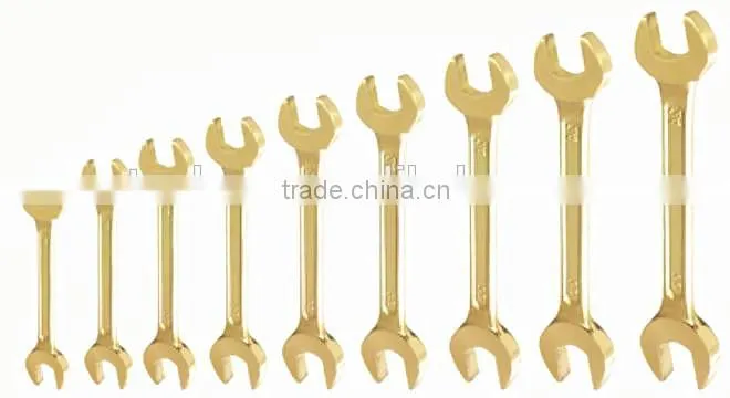 Nonsparking double open end wrenches 9 sets