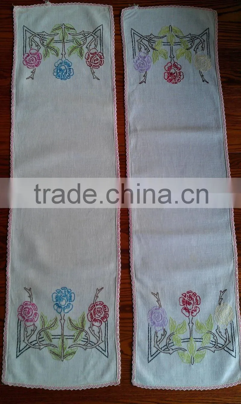VINTAGE EMBROIDERED TABLE/DRESSER RUNNERS
