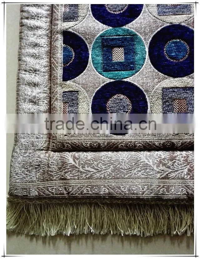 Muslim woven prayer rug, Chenille jacquard mat with memory foam