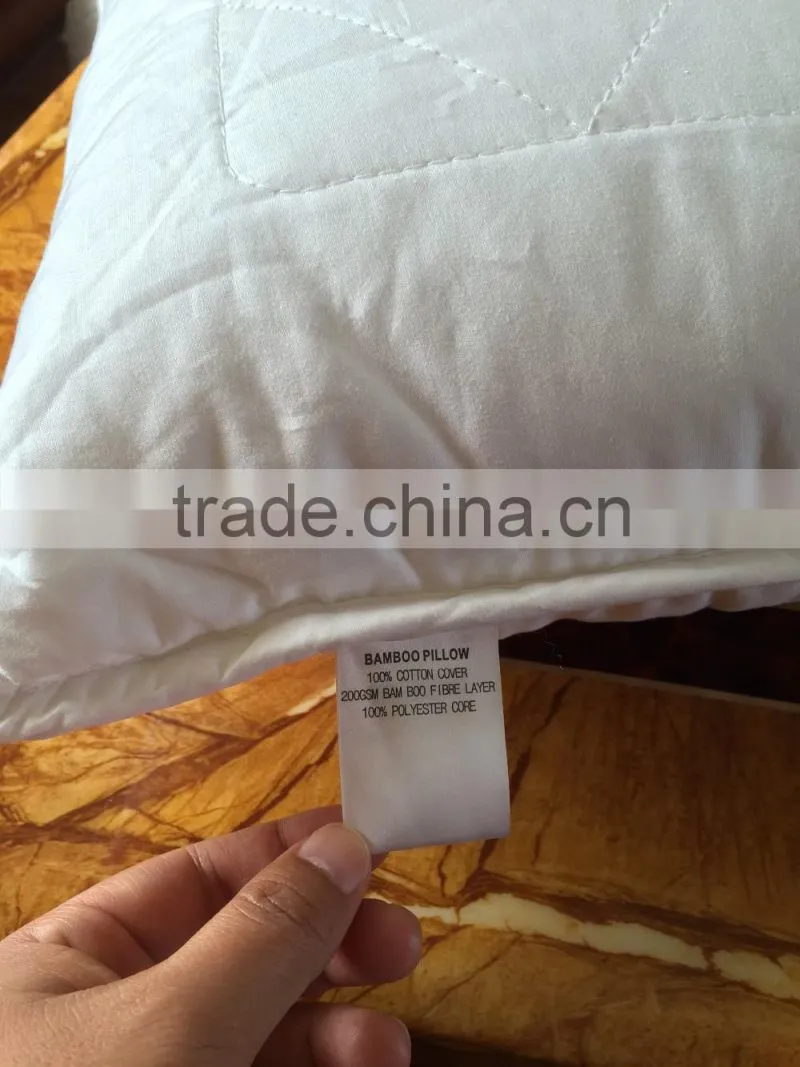 Bamboo Pillow with Bamboo Fiber Filling in outer shell