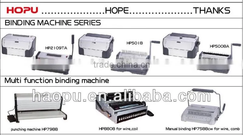 Auto comb&wire binding machine