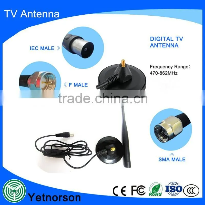 Manufactory OEM magnetic high gain digital uhf tv antenna car tv antenna for android tv box
