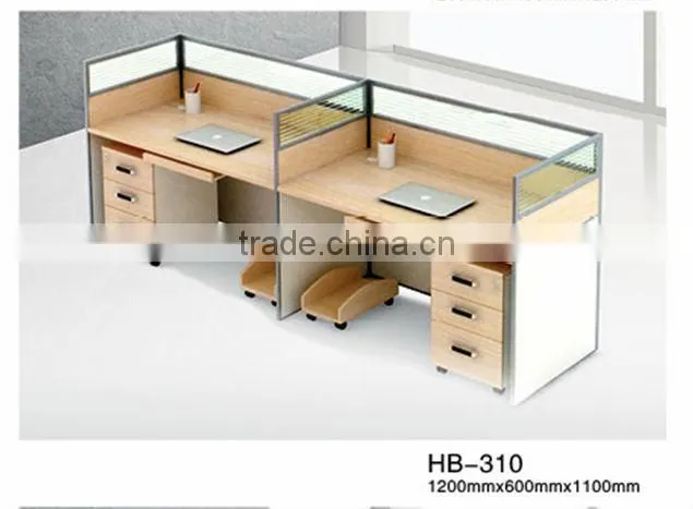 2 Person Contemporary Laminate call center workstation