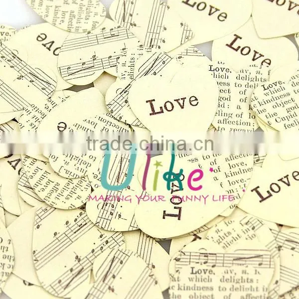 unique and pretty table decoration Vintage Newsprint Horseshoe Table Confetti wedding decoration table