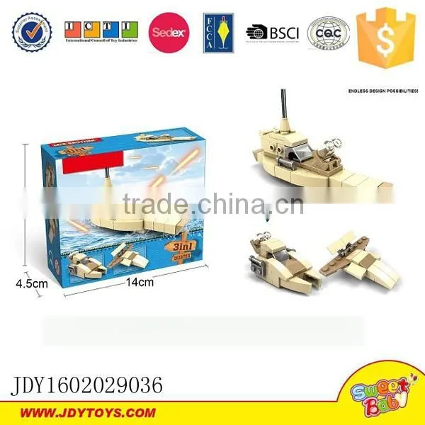 Military toys series toy brick warcraft toys 3 in 1 military aircraft 3 style