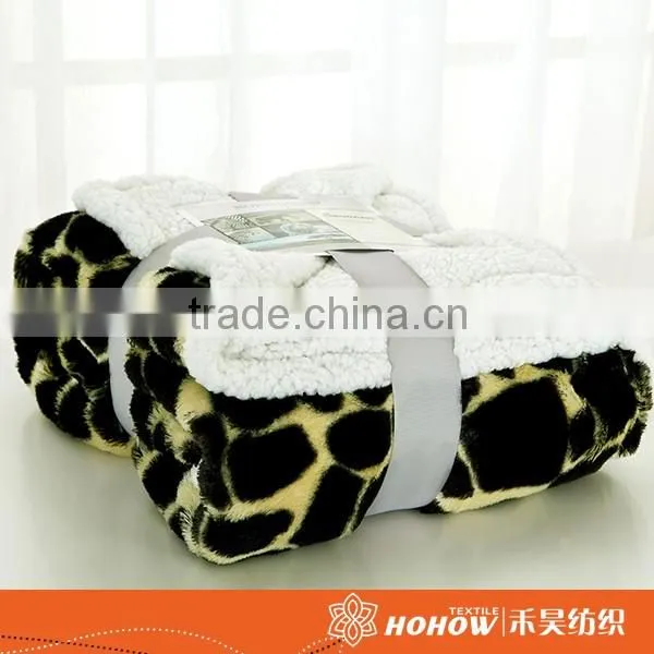 100% Polyester Polyester coral fleece and plush blanket
