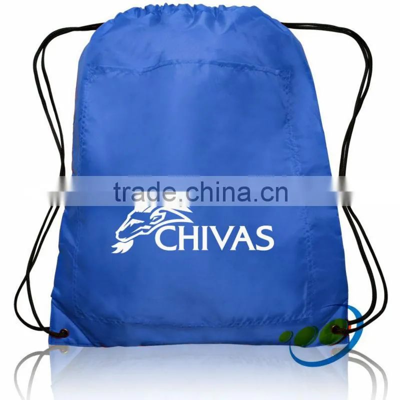 High quality wholesale polyester drawstring backpack bag printing