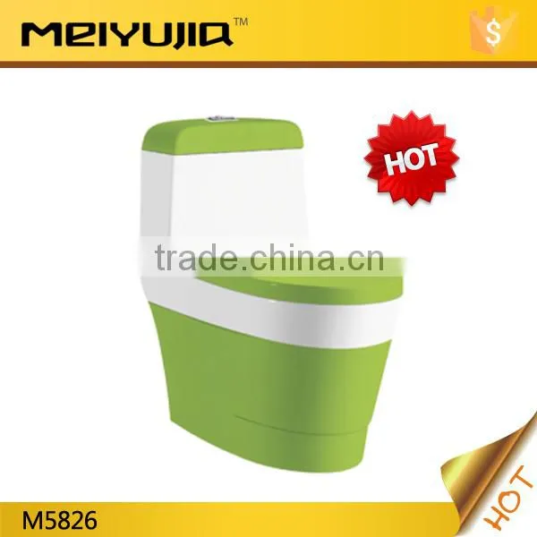 Ceramic siphon flushing floor mounting one-piece wc toilet