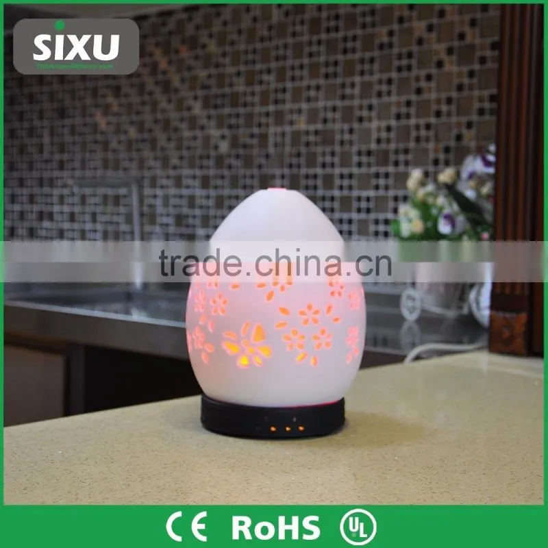 Ceramic multi-color led light air humidifier desktop aroma diffuser