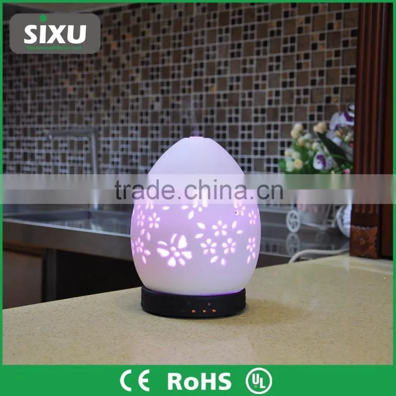 Ceramic multi-color led light air humidifier desktop aroma diffuser