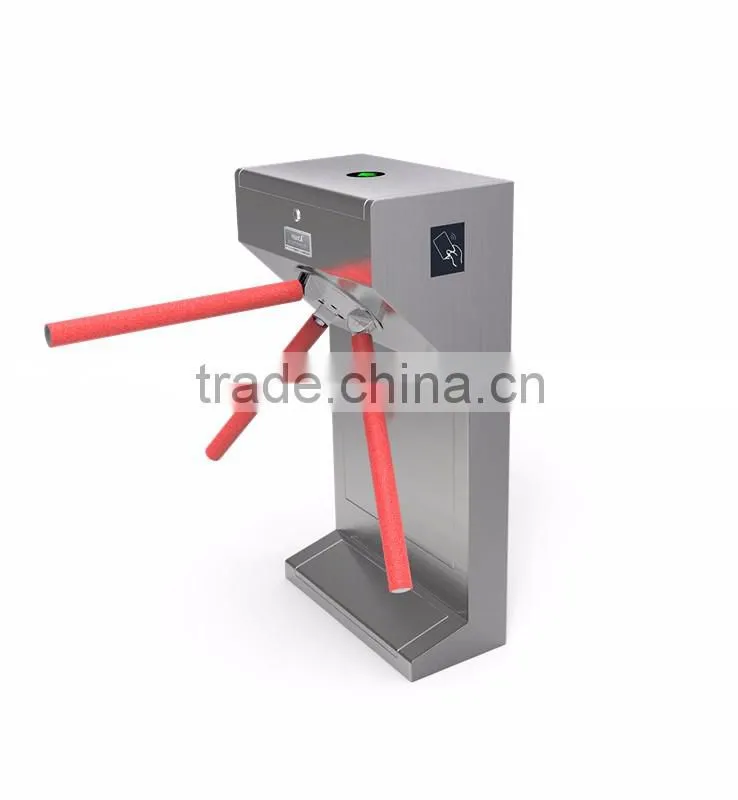 PEDESTRIAN TURNSTILE WITH TRIPOD BARRIER FOR METRO STATION BUILDING ACCESS