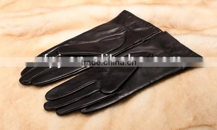 Conductive Fingertips Leather Touch Screen Gloves