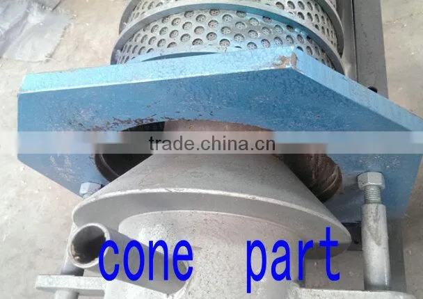 Double screw coffee grounds pressing machine with SUS304
