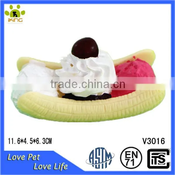 Various ice cream /cup cake shape vinyl pet toy,promotional gift