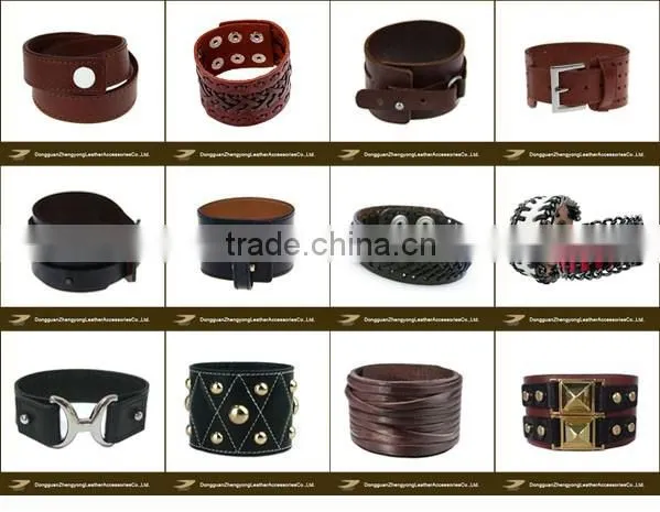 Custom wholesale high qulity leather bracelets all kinds of leather bracelets for men