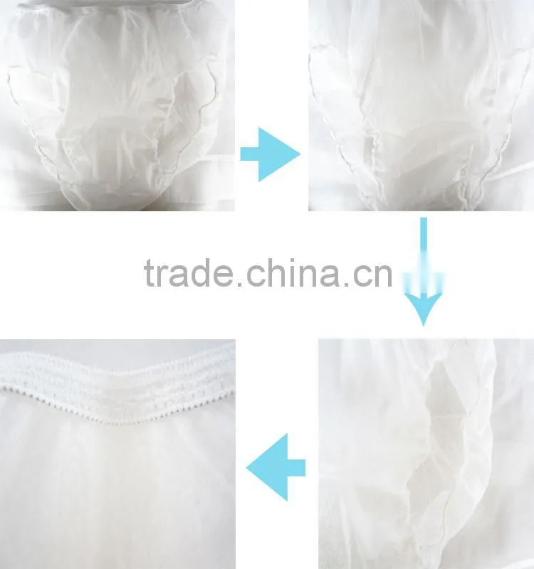 Disposable Nonwoven Sexy Ladies Underwear Women Briefs Sexy Transparent Briefs Underwear