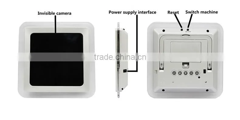 H.264 1080P remote wireless hidden camera mirror wifi clock Camera