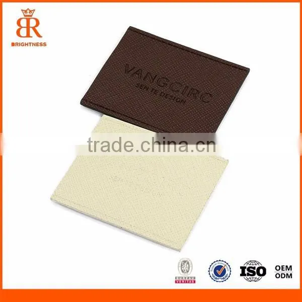 Jeans label patch pu labels leather labels