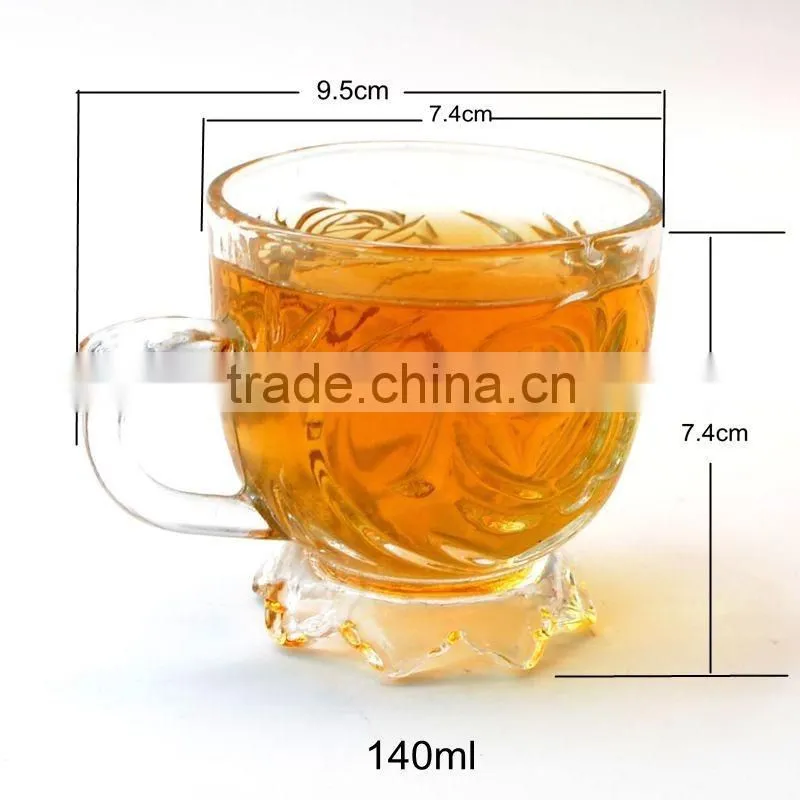 Clear Glass Tea Or Coffer Mug Glass Cup With Handle