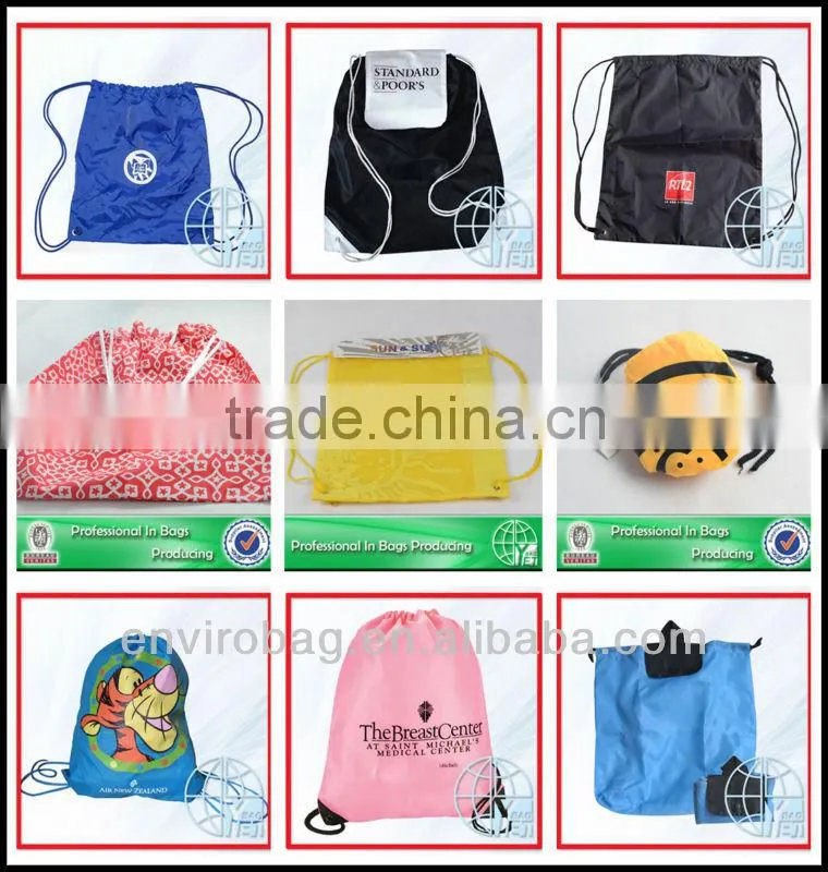 Promotional 210D Custom Printed Drawstring Shoe Bags