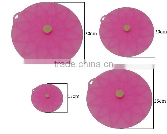 silicone pot cover lid Bowl Lids, Set of 4 Reusable Suction Seal Covers for Bowls, Pots, Cups. Food Safe silicone pot cover lid