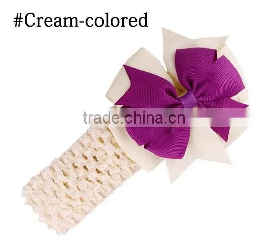 Kids Chiffon Flower Headband Children Accessories Baby Widen Headwear Hair band
