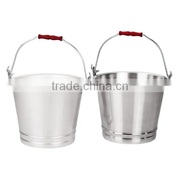 aluminum pail with hoop