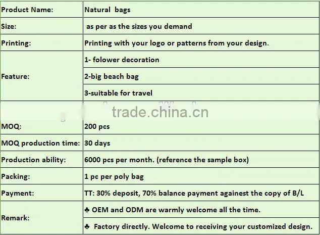 High quality fashion craft bag