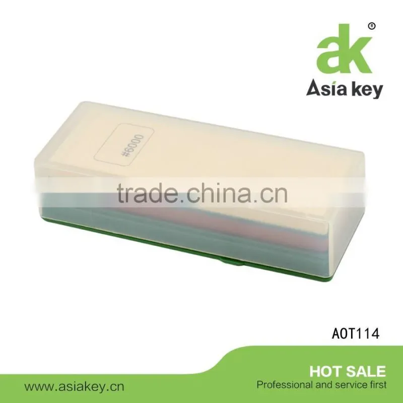 Anti-Slip Bamboo Base Double Sided White Corundum Knife Whetstone Sharpening Stone