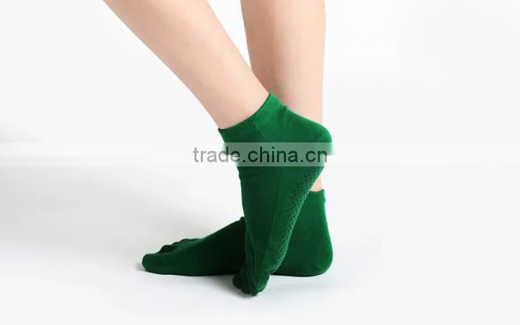 Sexy Hot Teen Girl Custom Made Socks Purple Anti Slip Yoga Pilates Toe Socks