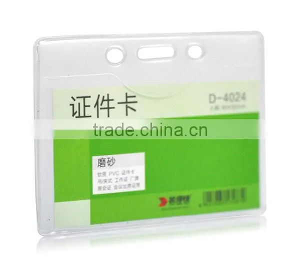 Clear PVC Badge Exhibition ID Card Case Holders