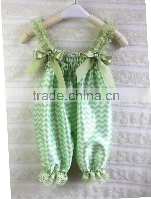 2013 Latest Skirt Design Mint with Lime Chevron Pettiskirt for Baby Girls