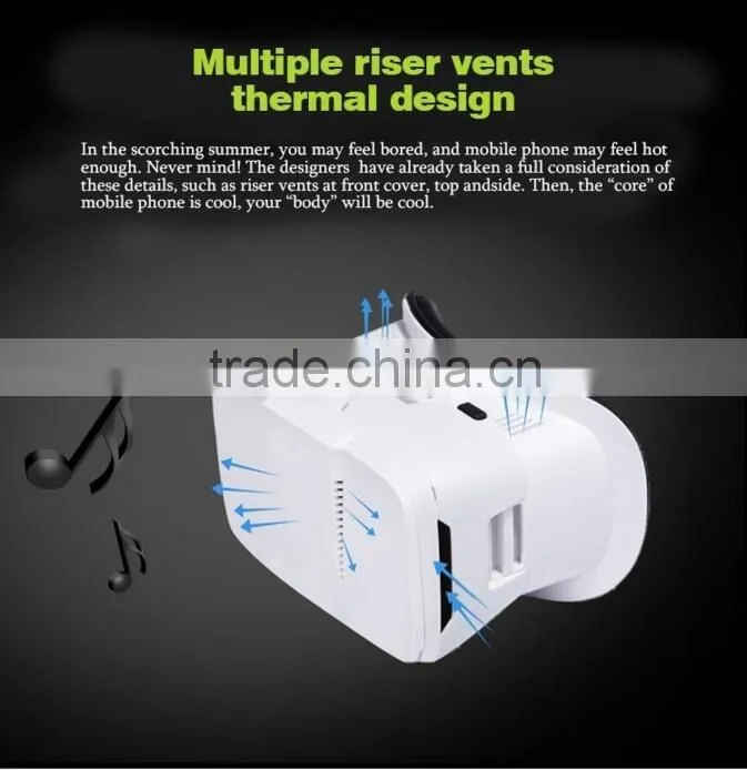Free sample!2015 Hot Selling Plastic VR Headset Good Price 3d virtual reality headset plastic 3d glasses vr