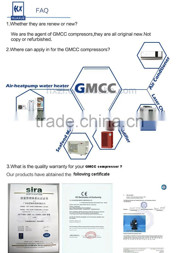 High quality DC inverter single cylinder GMCC TOSHIBA compressor