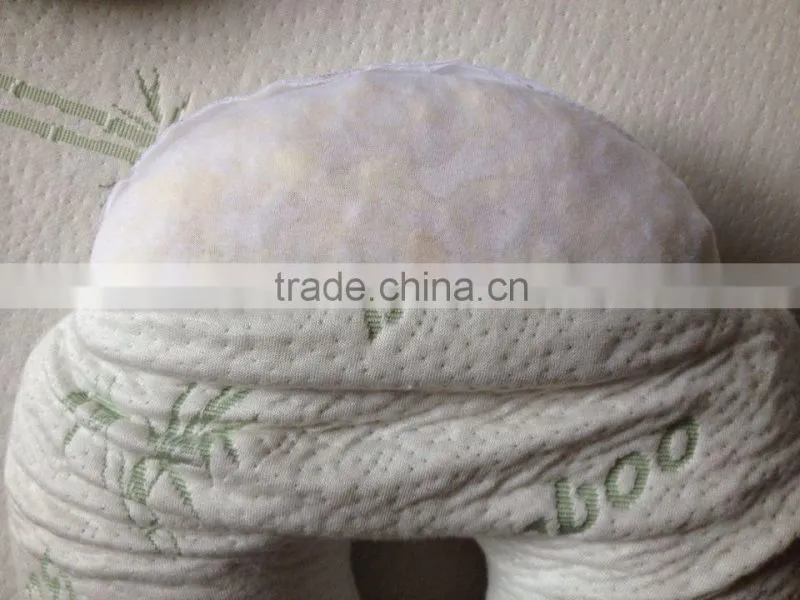 Shredded Memory Foam Bamboo Neck Pillow,Travle U Pillow With Bamboo Cover
