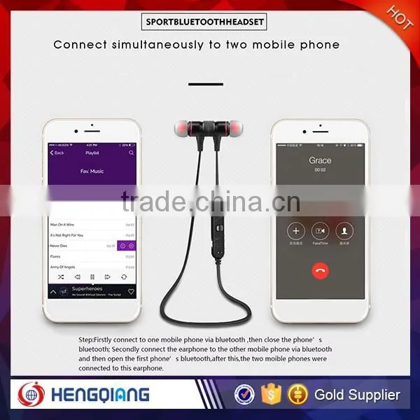 High quality smart stereo sound sport earphone earbuds noise reducing