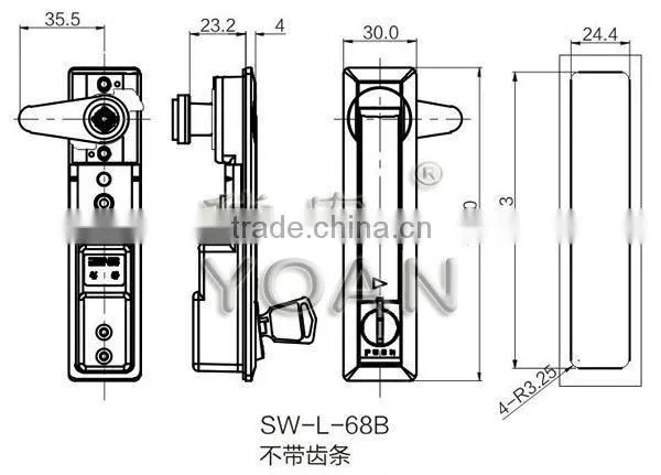 metal electronical cabinet door lock panel push button lock