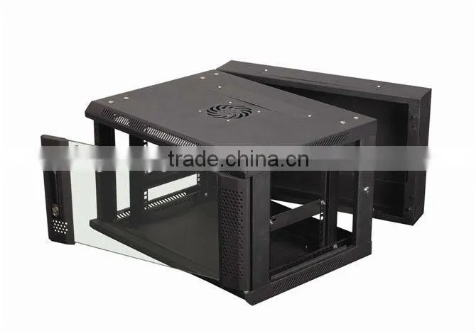 FY-DWS 19 inch glass fronted wall mounted rack